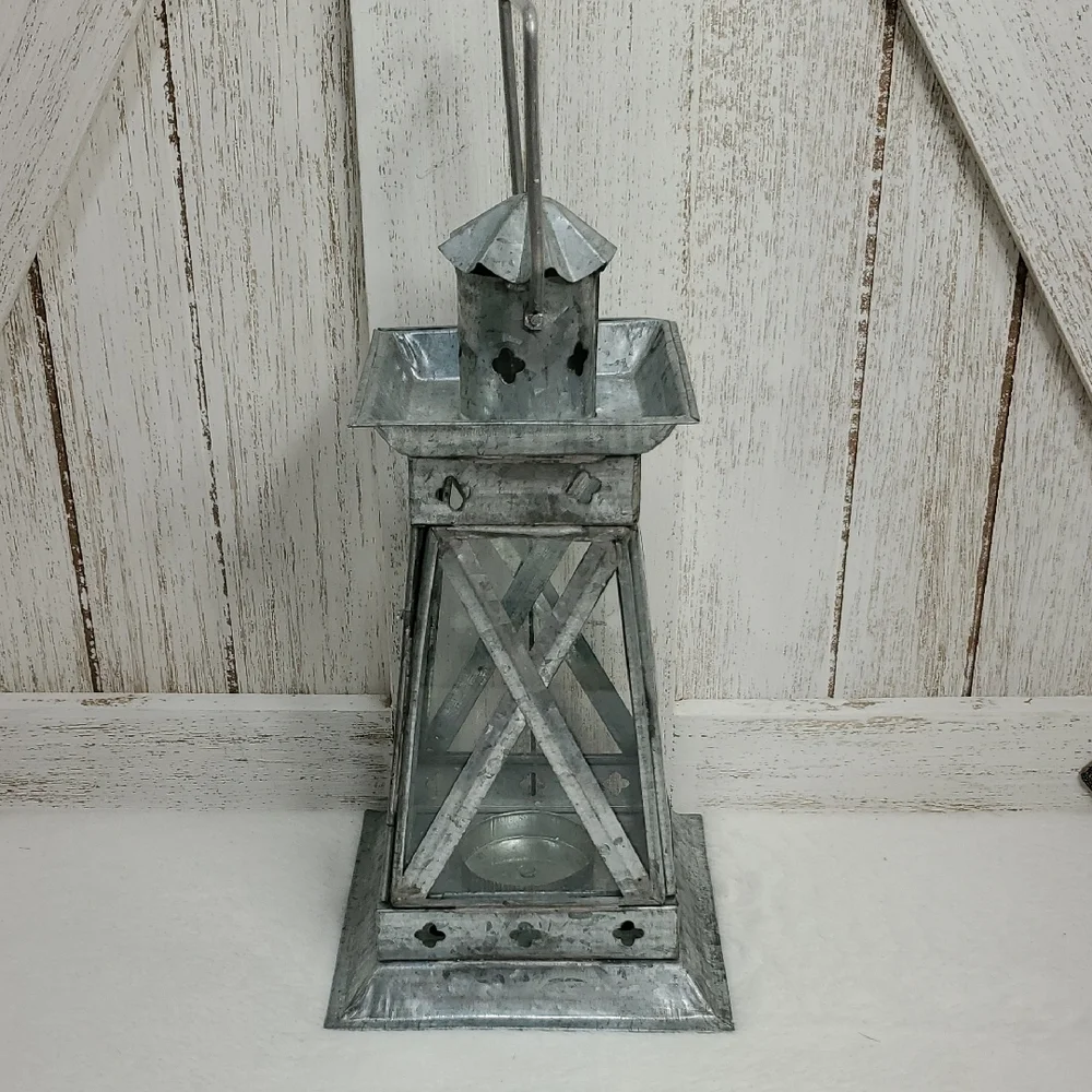 Metal Lantern Beach Coastal Nautical Votive Candle Holder